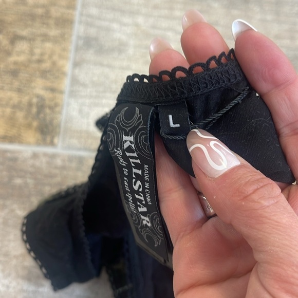 NWT Killstar Womens Green Plaid Autumn Lights Bra Size L - Picture 6 of 8